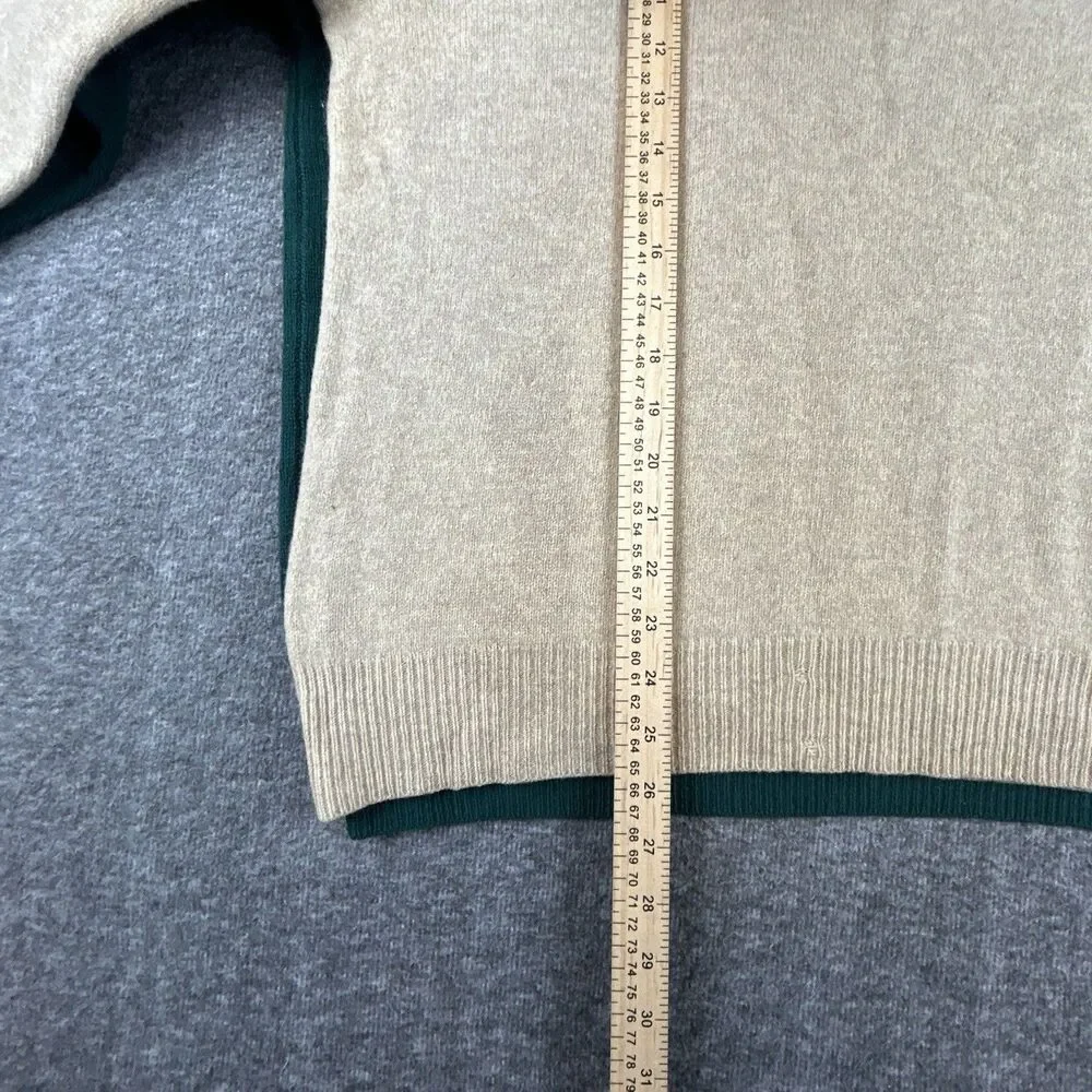 Lot of 2 100% Pure Wool Sweaters Mens Sz L Geoffrey Beene Beige/Green VTG 90’ - Picture 10 of 10